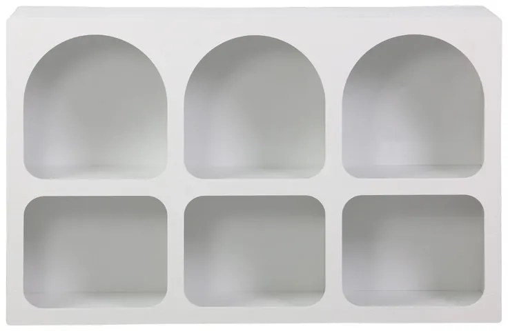 Μπουφές Emersi pakoworld με ράφια mdf σε λευκή απόχρωση 120x35x76εκ