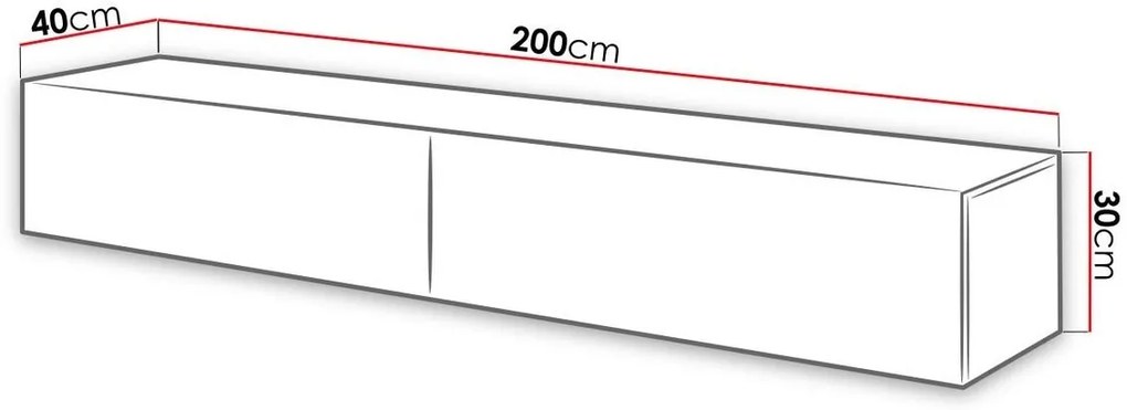 Κρεμαστό έπιπλο τηλεόρασης Slide