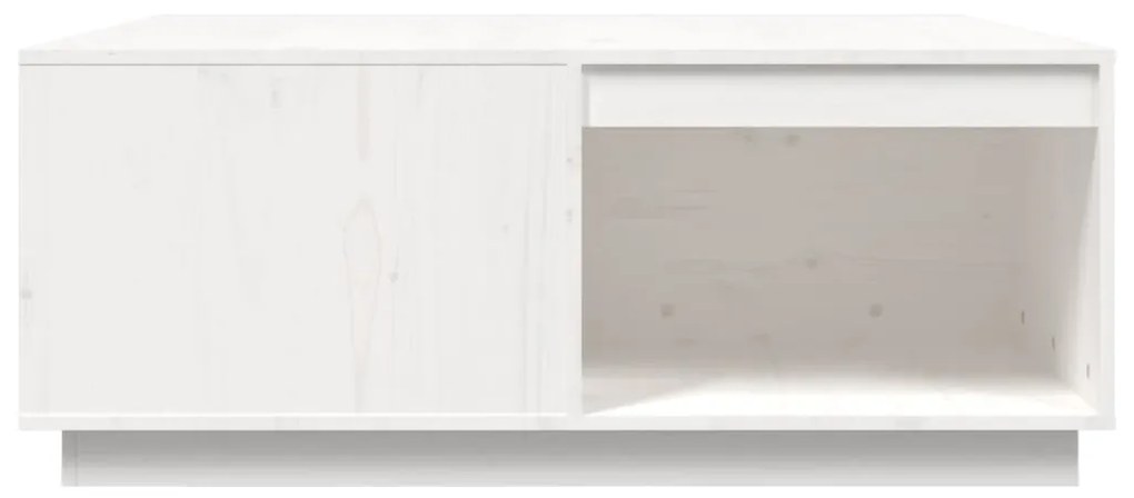 vidaXL Τραπεζάκι Σαλονιού Λευκό 100x101x40,5 εκ. από Μασίφ Ξύλο Πεύκου