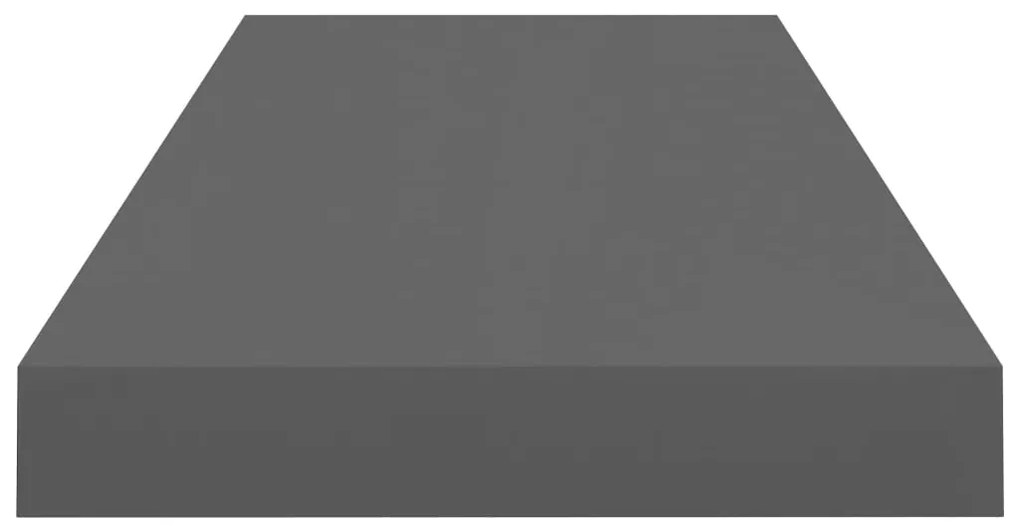 vidaXL Ράφια Τοίχου Γυαλιστερά Γκρι 4 Τεμάχια 60 x 23,5 x 3,8 εκ. MDF