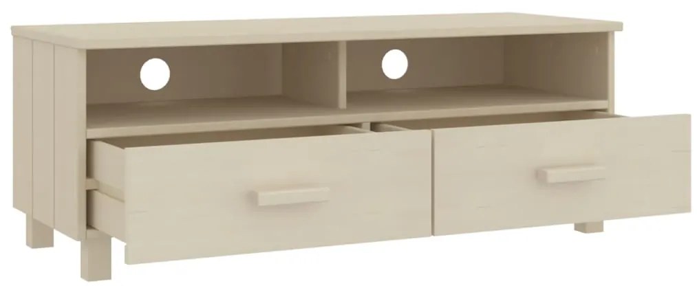 vidaXL Έπιπλο Τηλεόρασης HAMAR Μελί 106 x 40 x 40 εκ Μασίφ Ξύλο Πεύκου