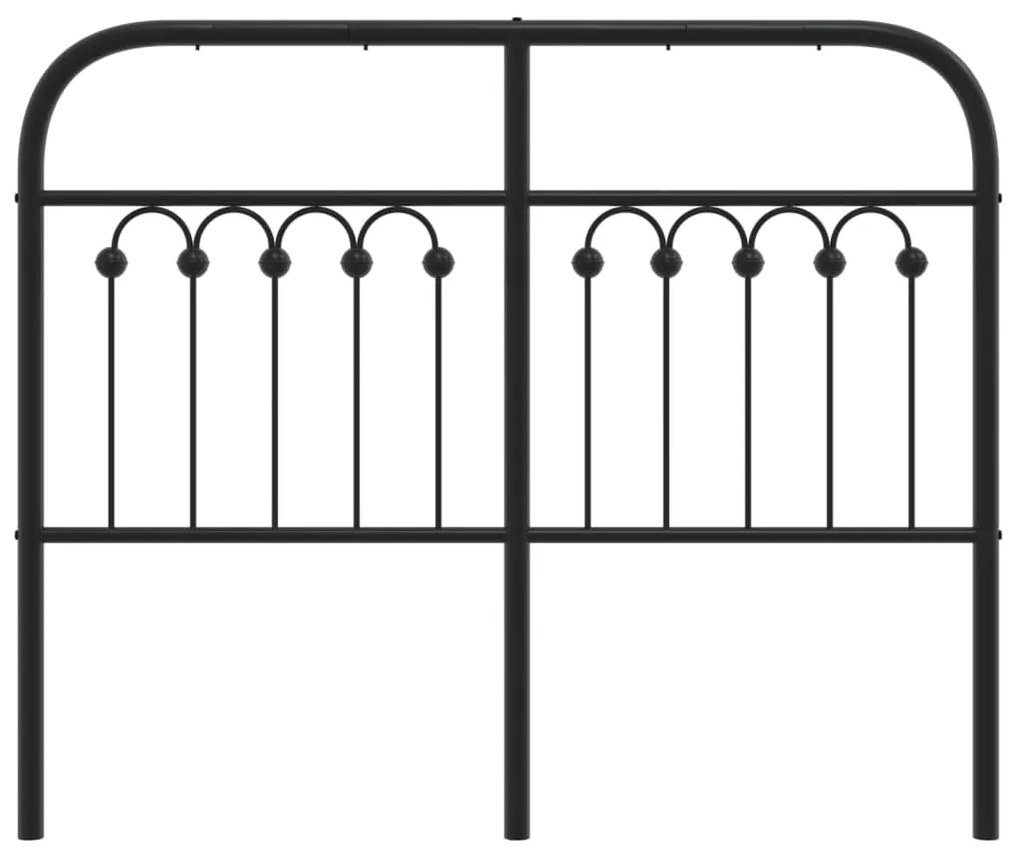 vidaXL Κεφαλάρι Μαύρο 120 εκ. Μεταλλικό