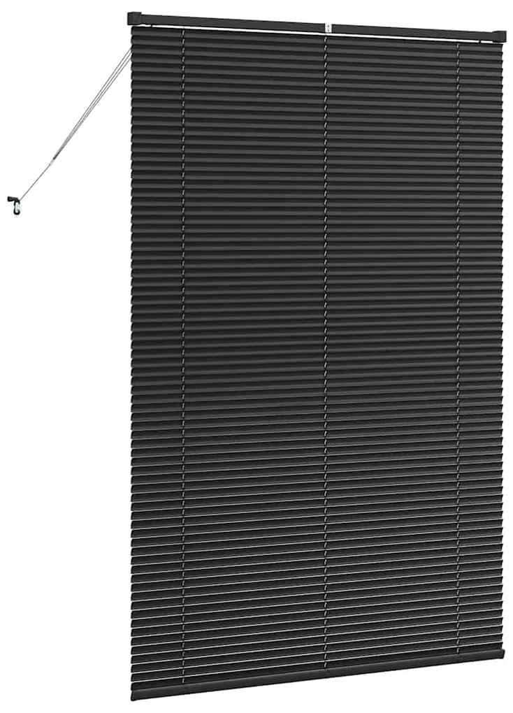 vidaXL Ρολό Παραθύρου με κουρτίνες Μαύρο Αλουμίνιο