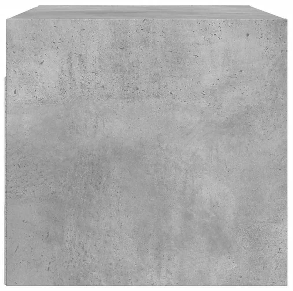 Ντουλάπι Τοίχου Γκρι Σκυροδ. 68,5x37x35 εκ. με Γυάλινες Πόρτες - Γκρι