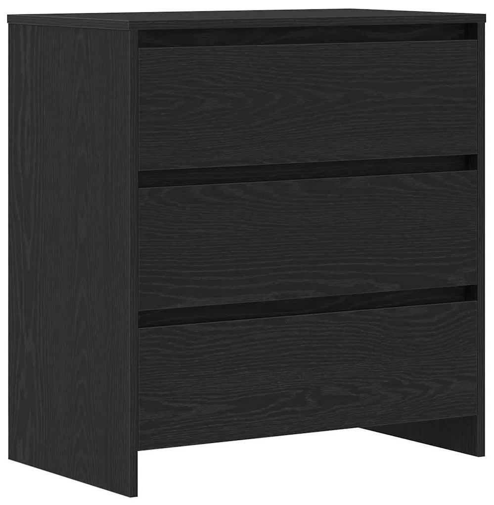 vidaXL Πλαϊνό γραφείο 2 pcs Μαύρο 70 x 41 x 75 εκ. Επεξεργασμένο ξύλο