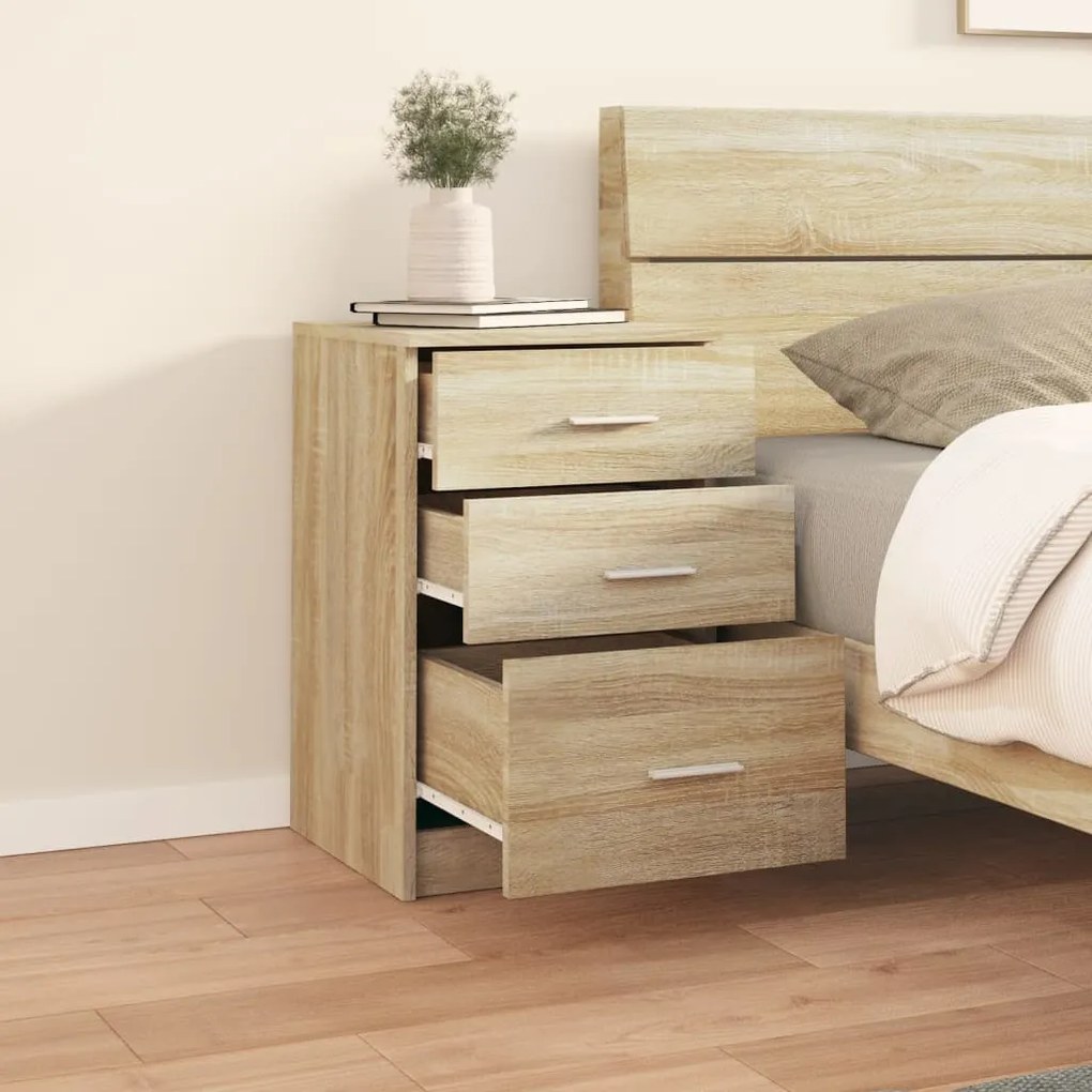 vidaXL Κομοδίνο Sonoma Δρυς 40 x 40 x 63 εκ. από Επεξεργασμένο Ξύλο