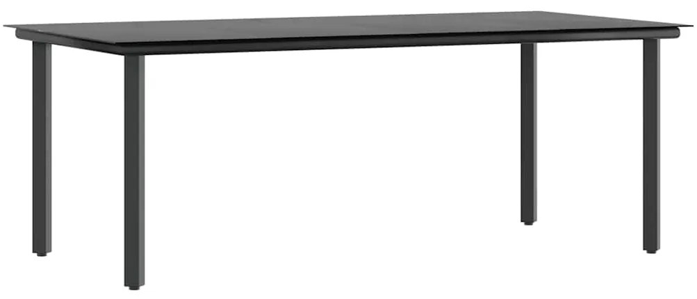 vidaXL Σετ Τραπεζαρίας Κήπου 9 τεμ Μαύρο Συνθ.Ρατάν/Γυαλί με Μαξιλάρια