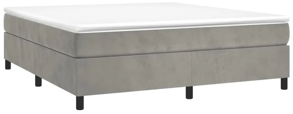 ΚΡΕΒΑΤΙ BOXSPRING ΜΕ ΣΤΡΩΜΑ ΑΝΟΙΧΤΟ ΓΚΡΙ 160X200 ΕΚ. ΒΕΛΟΥΔΙΝΟ 3144687