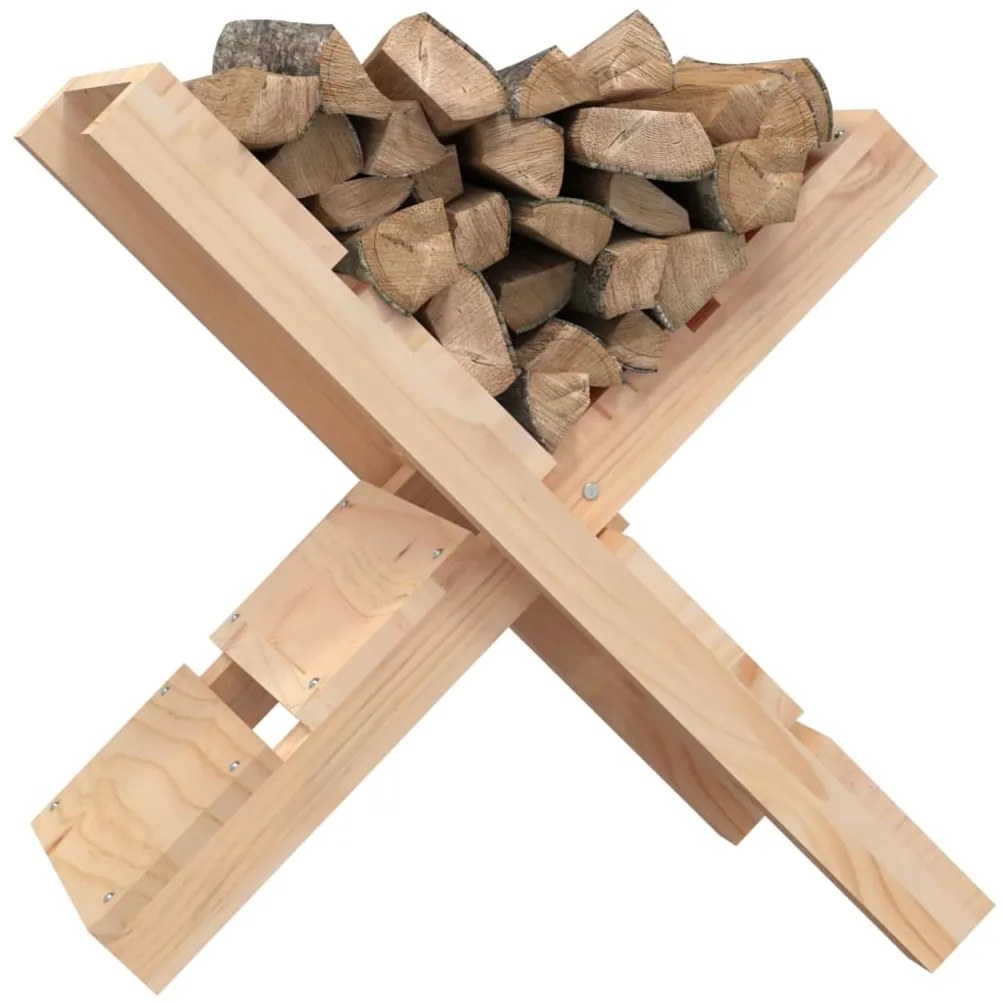 vidaXL Ξυλοθήκη 47 x 39,5 x 48 εκ. από Μασίφ Ξύλο Πεύκου