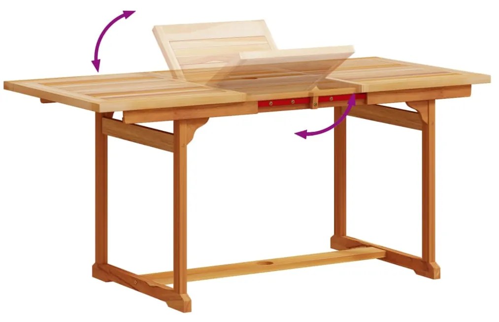 vidaXL Σετ Τραπεζαρίας Κήπου 5 Τεμαχίων Μασίφ Ξύλο Ακακίας / Τεξτιλίνη