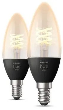 Έξυπνη Λάμπα Led 2xΕ14 4,5W Κερί Hue W Σετ 929002479502 Philips Hue 929002479502