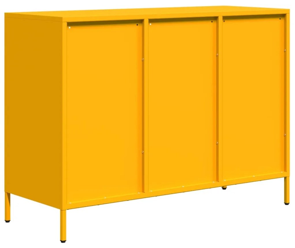 vidaXL Ντουλάπι Μουσταρδί 101,5x39x73,5 εκ. από Χάλυβα Ψυχρής Έλασης
