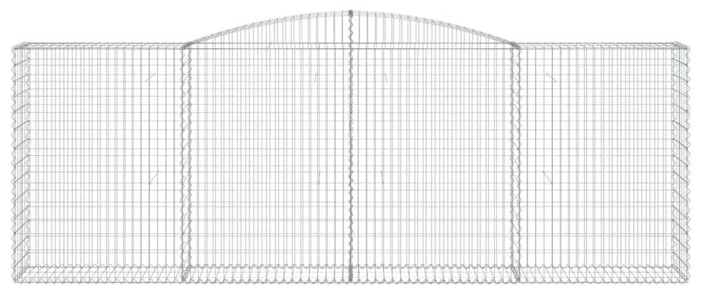 vidaXL Συρματοκιβώτια Τοξωτά 6 τεμ. 400x50x140/160 εκ. Γαλβαν. Ατσάλι