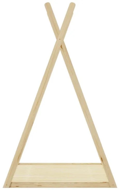 Κρεβάτι παιδικό Lilly τύπου Montessori ξύλο πεύκου φυσικό 90x190 εκ. 90x190x156.5 εκ.