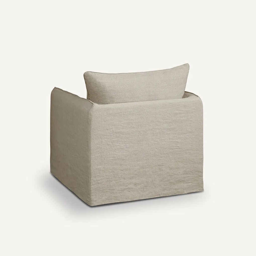Πολυθρόνα από λινό stonewashed, Neo Chiquito