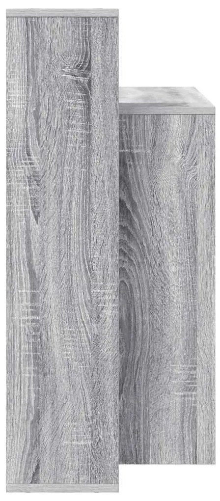 vidaXL Γραφείο με ράφι Γκρι sonoma 100 x 40 x 90 cm Επεξεργασμένο ξύλο