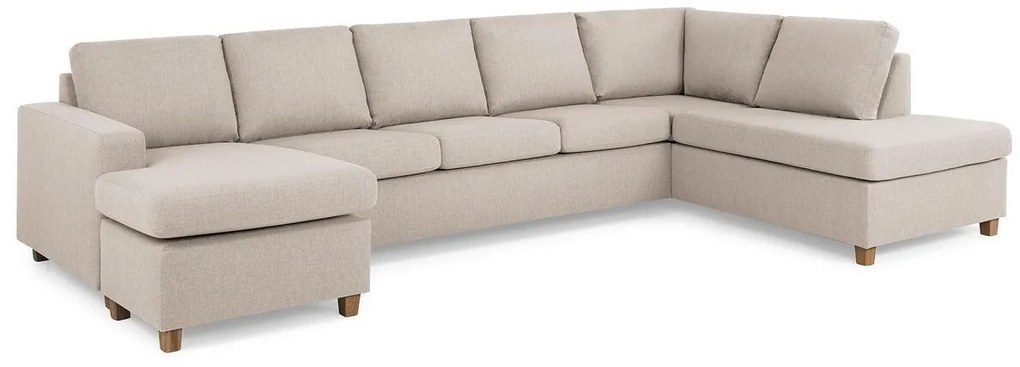 Γωνιακός Καναπές Scandinavian Choice C161, Ανοιχτό καφέ, 344x199x80cm