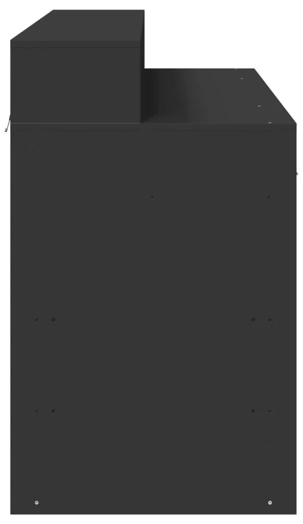 vidaXL Γραφείο με LED Μαύρο 120x55x91 εκ. από Επεξεργασμένο Ξύλο