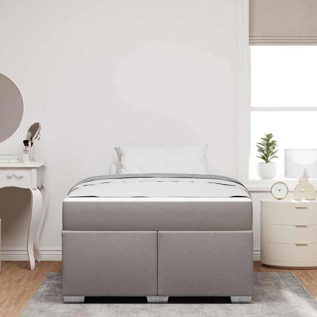 vidaXL Σκελετός Κρεβατιού Taupe 120 x 200 cm ύφασμα