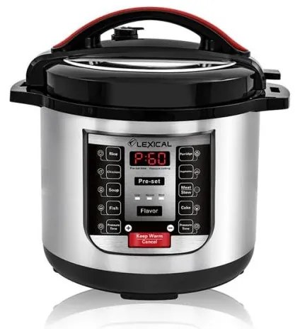 Lexical LPC-3330 Ηλεκτρική Χύτρα Ταχύτητας 1300W χωρητικότητας 8L με 8 προγράμματα μαγειρέματος