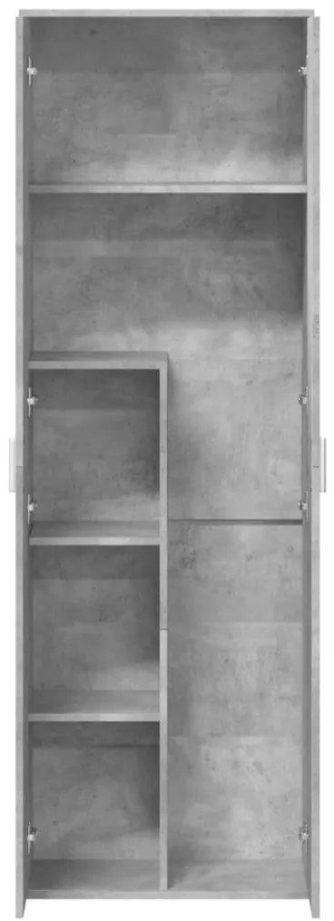 vidaXL Ντουλάπα Γκρι Σκυροδέματος 60 x 35 x 180 εκ. από Επεξ. Ξύλο