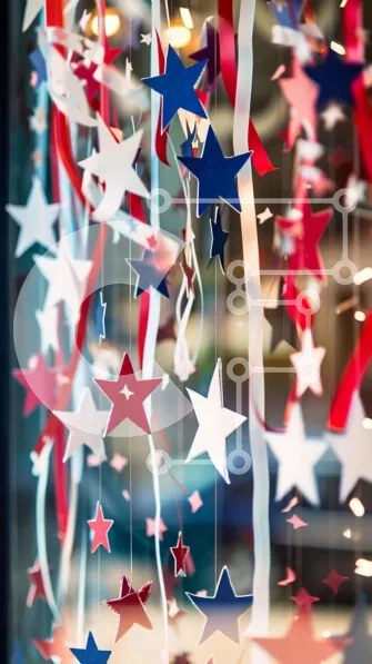 Intra Συλλεκτικό Ξύλινο Παζλ Plywood 4mm - Ένδειξη αστεριών από κόκκινο, λευκό και μπλε χαρτί Σε Ξύλινο Κουτί - Διαστάσεις: 10x10 cm – 25 κομμάτια