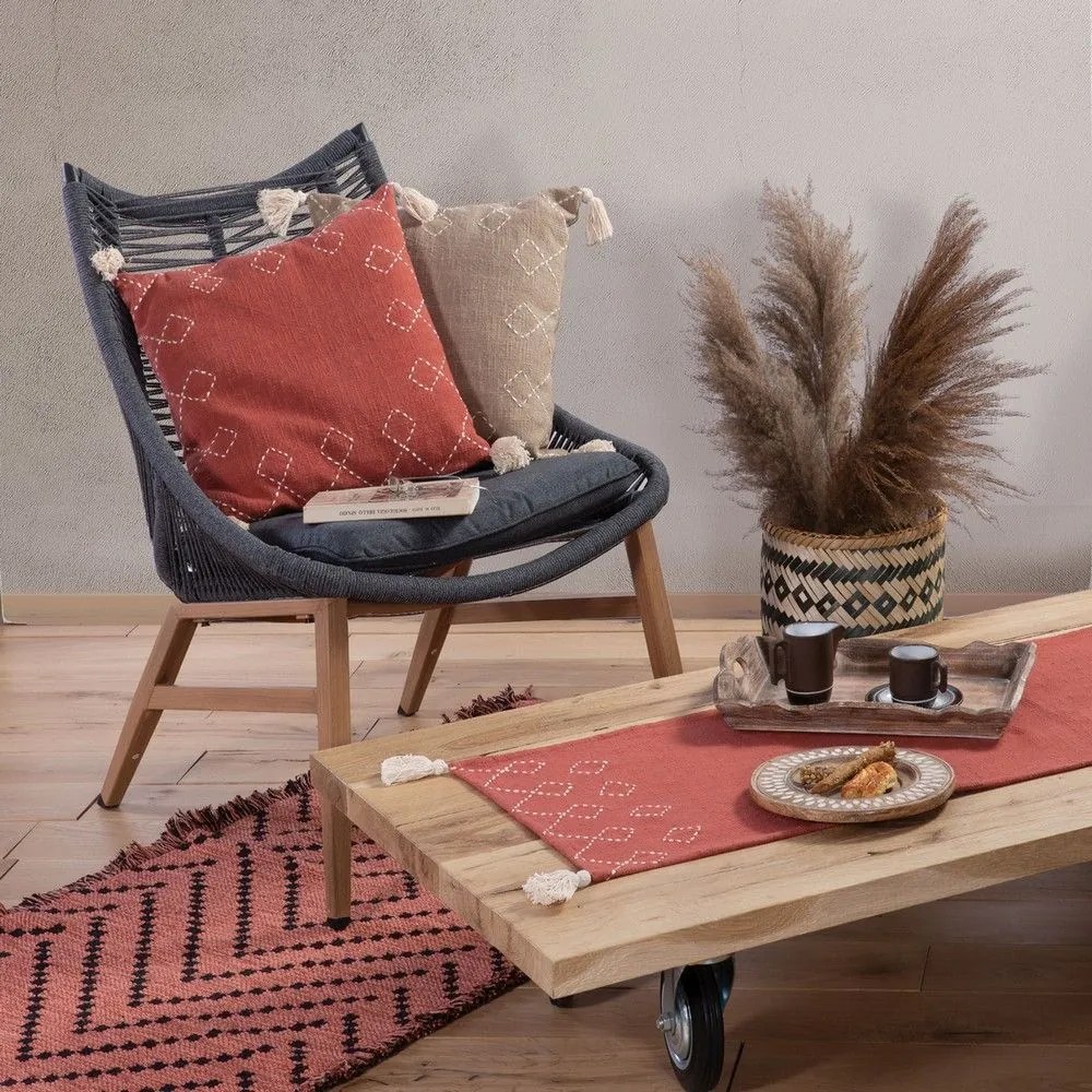 Μαξιλάρι Διακοσμητικό (Με Γέμιση) Chiara Paprica Nef-Nef 45X45 Cotton-Polyester