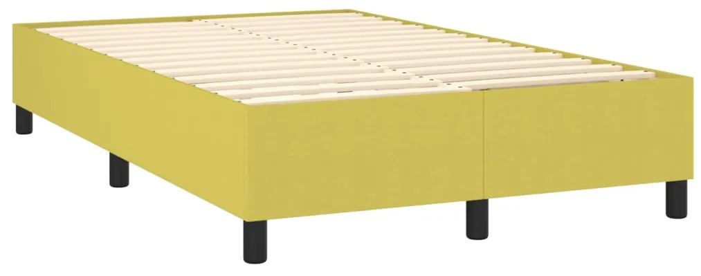 vidaXL Πλαίσιο Κρεβατιού Boxspring Πράσινο 120x200 εκ. Υφασμάτινο