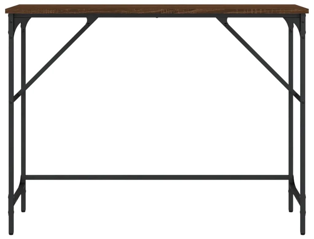 vidaXL Τραπέζι Κονσόλα Καφέ Δρυς 100x32x75 εκ. Επεξεργασμένο Ξύλο