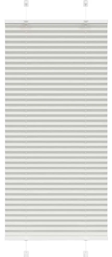vidaXL Πλισέ περσίδα ανοιχτό γκρι 55x150 cm Πλάτος υφάσματος 54,4 cm