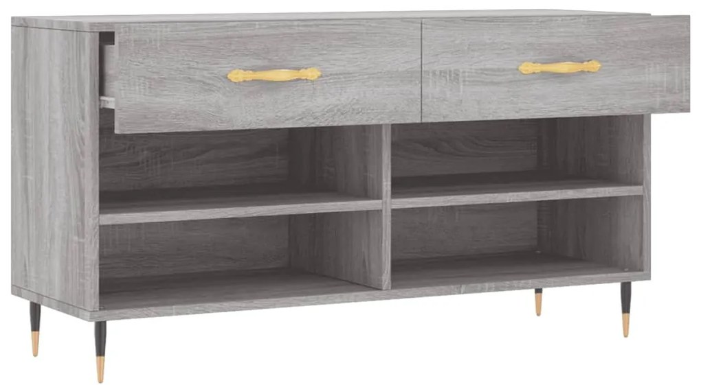 vidaXL Παπουτσοθήκη Γκρι Sonoma 102x35x55 εκ. από Επεξεργασμένο Ξύλο