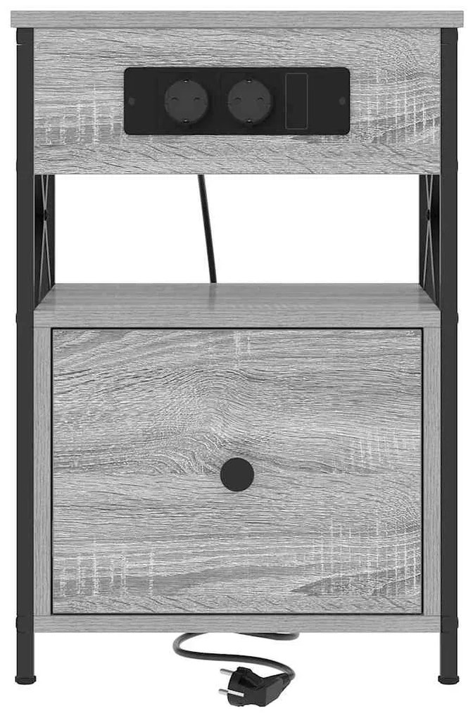 vidaXL Κομοδίνο Γκρι sonoma 40 x 31 x 60 εκ. Επεξεργασμένο ξύλο