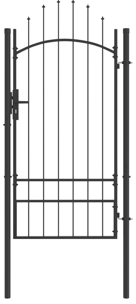 vidaXL Πύλη Κήπου με κλειδαριά Γκρι 200 x 100 cm 100 x 200 cm Ατσάλι