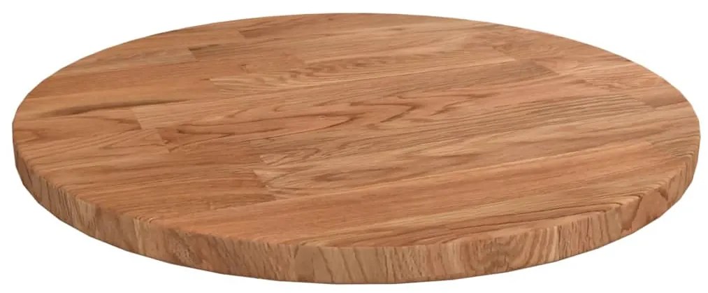 vidaXL Επιφάνεια Τραπεζιού Στρογγυλή Αν. Καφέ Ø30x1,5 εκ. Ξύλο Δρυός