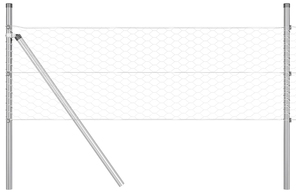 vidaXL Φράχτης  Hexagon 0,4x25 m Γαλβανισμένο Ατσάλι