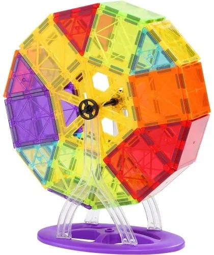 VEVOR Magnetic Tiles Magnetic Building Toy 180 PCS Magnet Blocks for Kids 3D Set