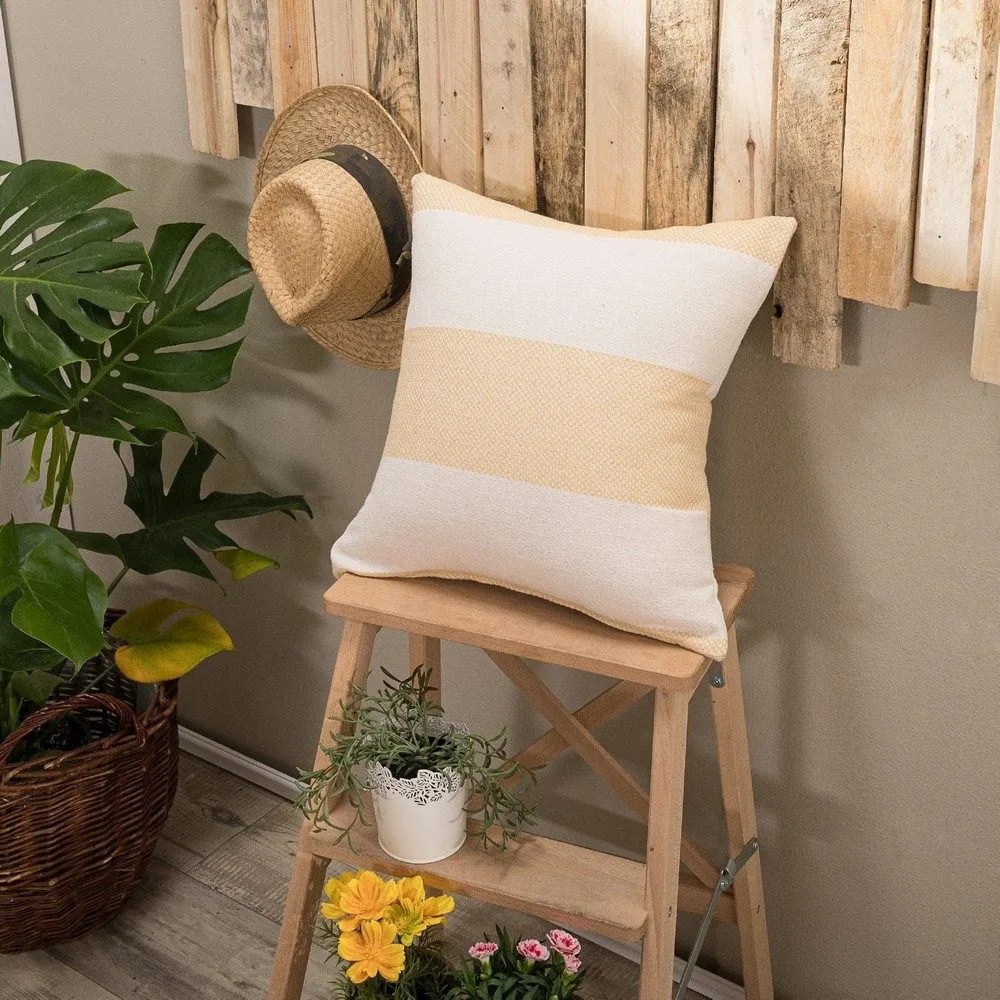 Μαξιλάρι Διακοσμητικό (Με Γέμιση) Gella 14 Yellow Teoran 43X43 Cotton-Polyester