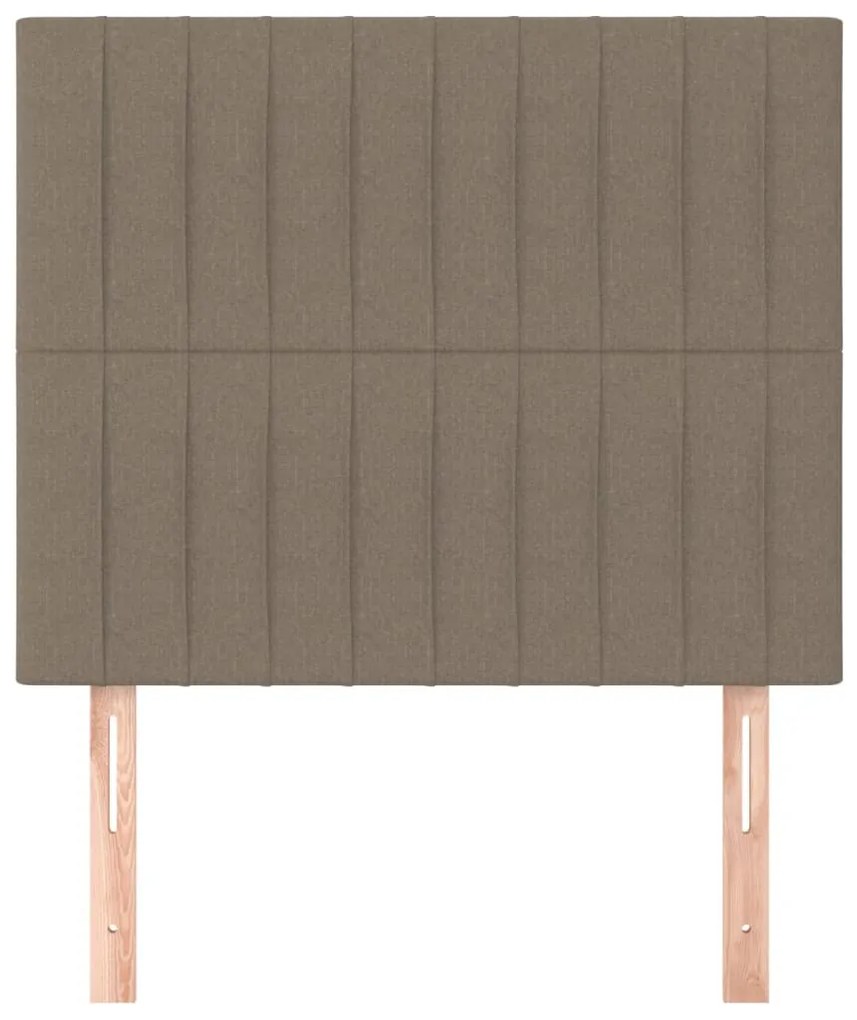 vidaXL Κεφαλάρια Κρεβατιού 2 τεμ. Taupe 80 x 5 x 78/88 εκ. Υφασμάτινο