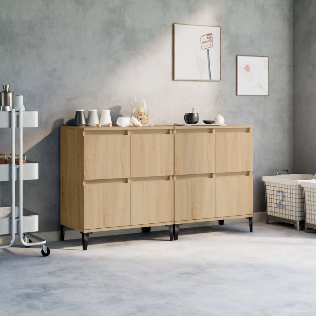 vidaXL Ντουλάπια 2 τεμ. Sonoma Δρυς 60x35x70 εκ. Επεξεργασμένο Ξύλο