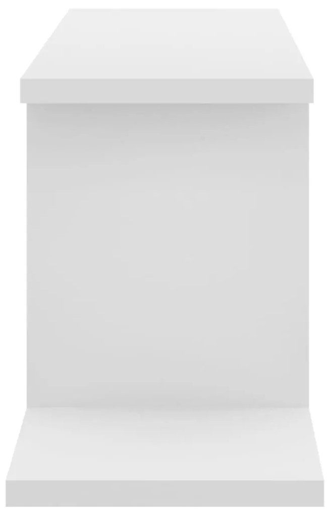 Ράφι Τηλεόρασης Επιτοίχιο Λευκό 125 x 18 x 23 εκ. Μοριοσανίδα - Λευκό