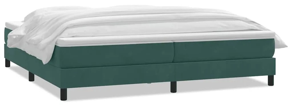 ΚΡΕΒΑΤΙ BOXSPRING ΜΕ ΣΤΡΩΜΑ ΣΚΟΥΡΟ ΠΡΑΣΙΝΟ 200X210ΕΚ. ΒΕΛΟΥΔΙΝΟ 3315942