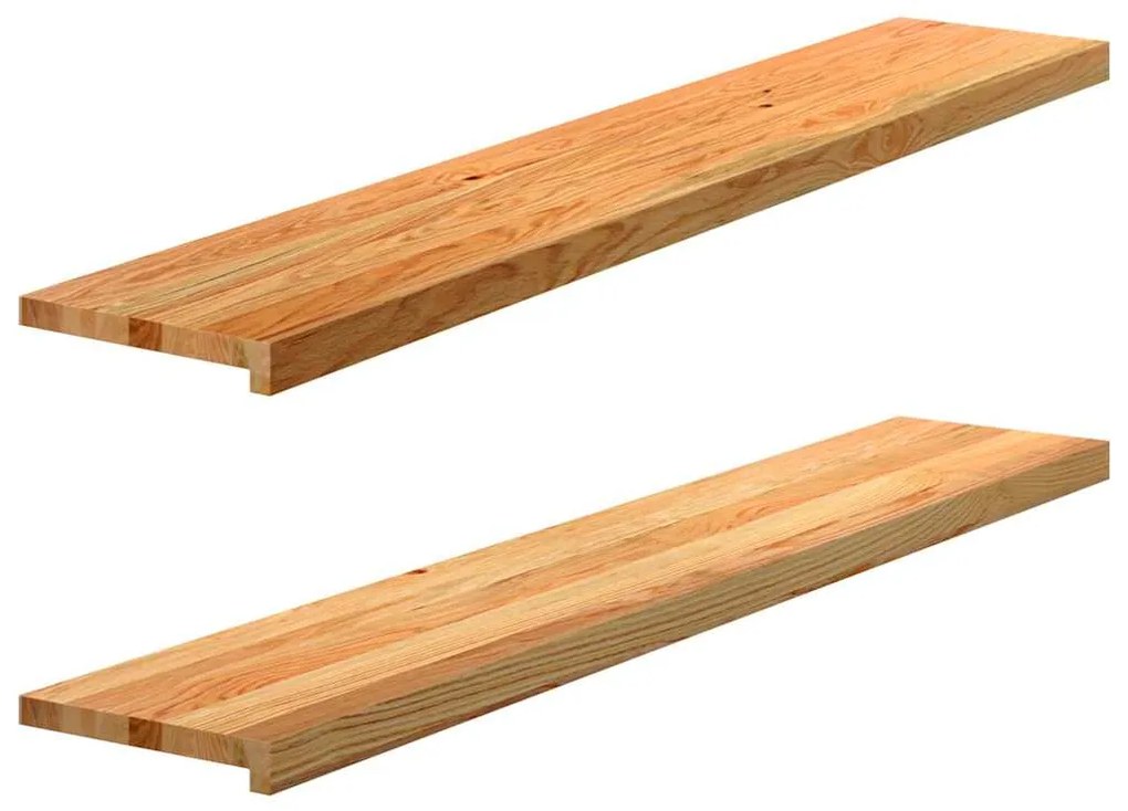 vidaXL Περβάζια παραθύρων 2 τεμ. Αν. Καφέ 140x30x2εκ. Μασίφ Ξύλο Δρυός