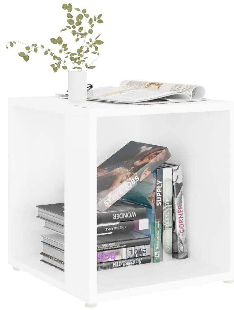 vidaXL Τραπέζι Βοηθητικό Λευκό 33 x 33 x 34,5 εκ. από Επεξ. Ξύλο