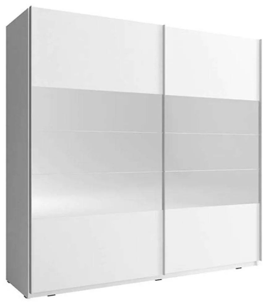 Ντουλάπα Δίφυλλη Συρόμενη 24112-MK1w-200 200x214x63cm White Two Door Μοριοσανίδα