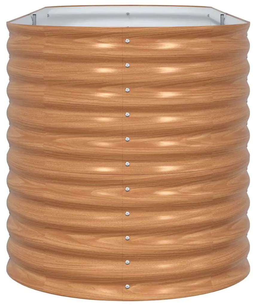 vidaXL Υπερυψωμένη Ζαρντινιέρα Καφέ 240 x 80 x 81 cm Ατσάλι