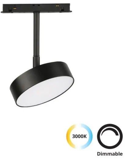 Σποτ Φωτιστικό Μαγνητικής Ράγας LED 13W 3000K Μαύρο 4286500 Magnetic Viokef 4286500 Μαύρο