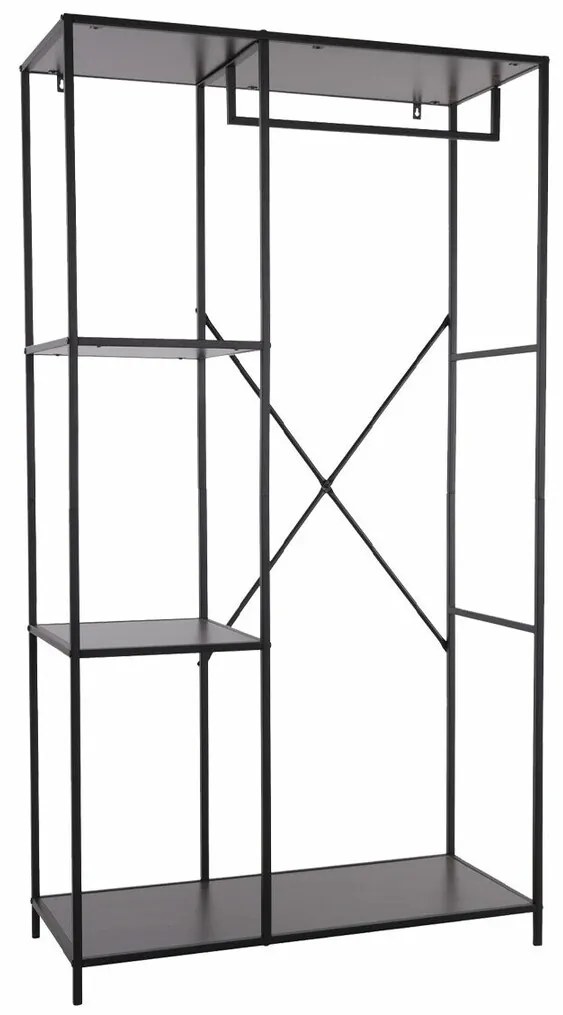 Σετ διαδρόμου Richardson A107, 167x90x40cm, 15 kg, Μαύρο, Ινοσανίδες μέσης πυκνότητας, Μέταλλο, Εντοιχισμένη | Epipla1.gr