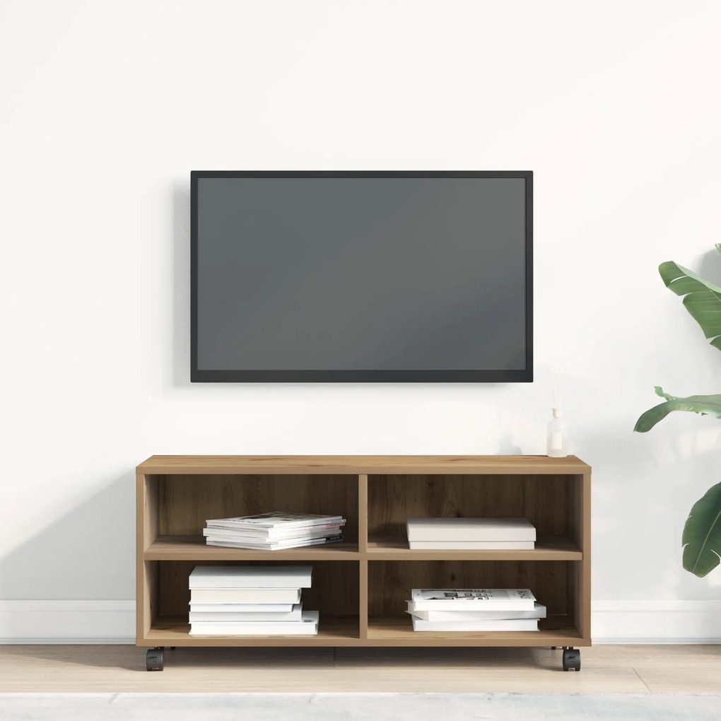 vidaXL Κονσόλα Τηλεόρασης Artisan Oak 90x35x35 εκ. Επεξεργασμένου Ξύλου