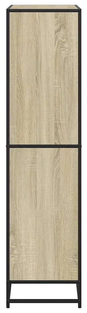 vidaXL Βιβλιοθήκη Sonoma Oak 80,5x35x139 cm Ξύλινη κατασκευή