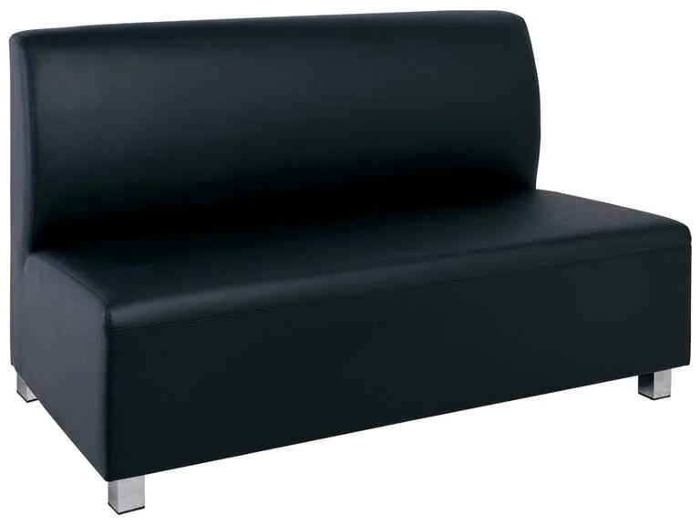Καναπές 2-θέσιος BANDY Pu Μαύρο 130x71x88cm
